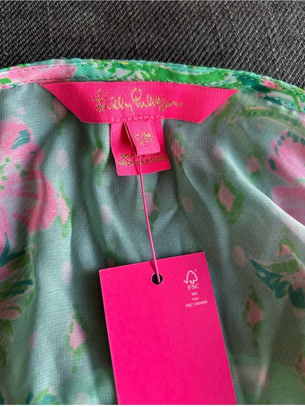 NWT Lilly Pulitzer Cuca Floral Maxi Caftan Oh diamond girl SZ s/m - Picture 3 of 4
